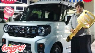 明石西店、Ｓ様　新車スペーシアギアの納車写真。